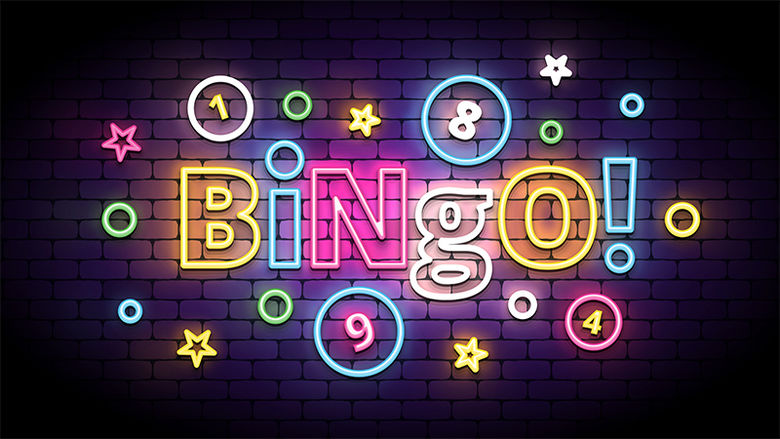 BINGO sign in neon lights