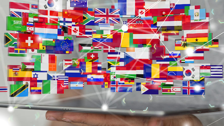 Flags from many nations