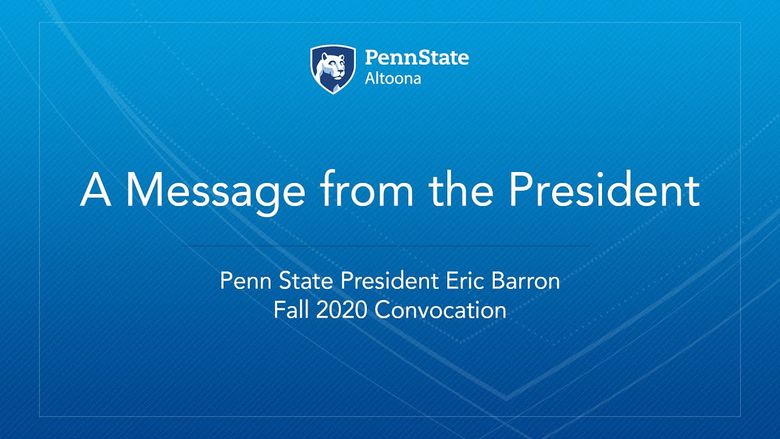 A Message from President Barron