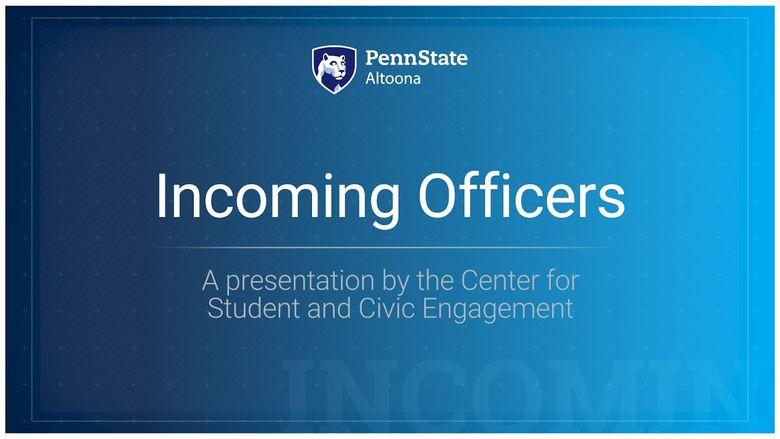 Incoming Officers Information Session