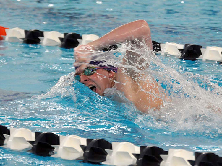 Isaac Swanson swimming