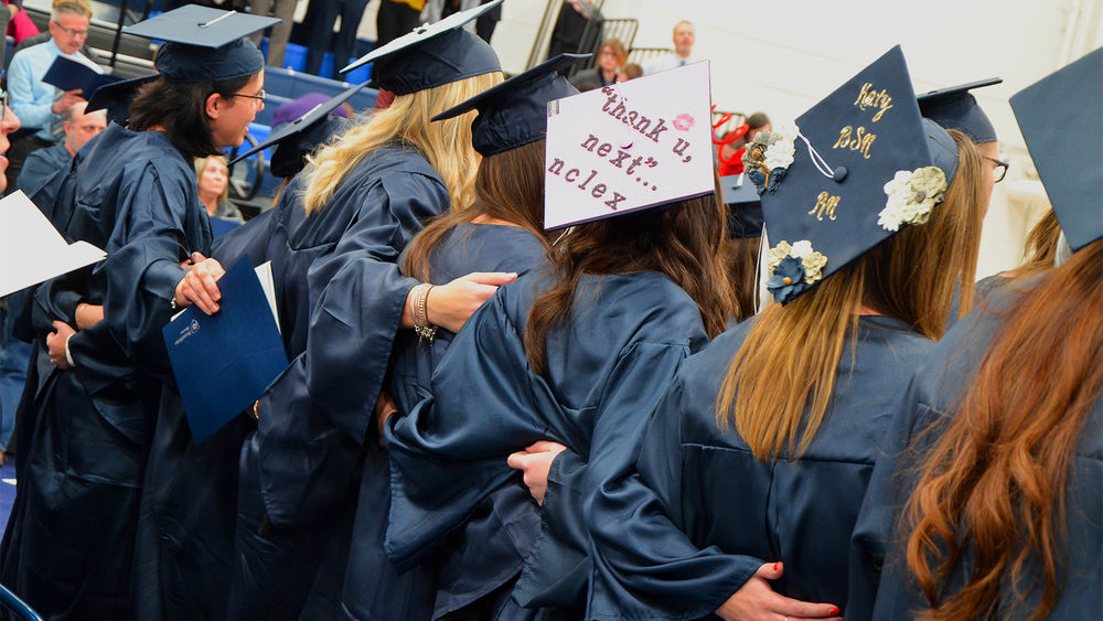 Students at fall 2018 commencement