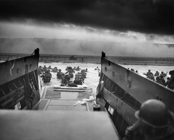 D-Day Landing Craft on Omaha Beach