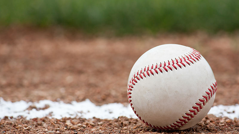 Baseball in a field