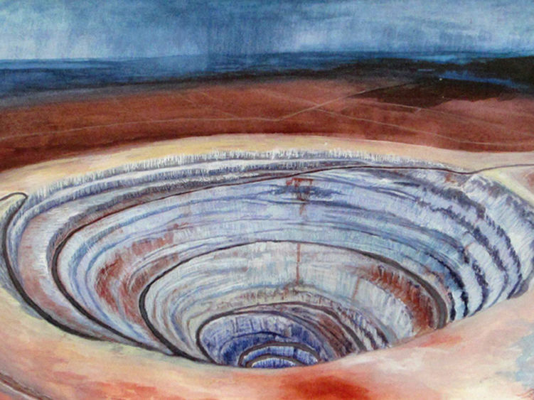 Artwork by Susan Marie Brundage depicting a whirlpool