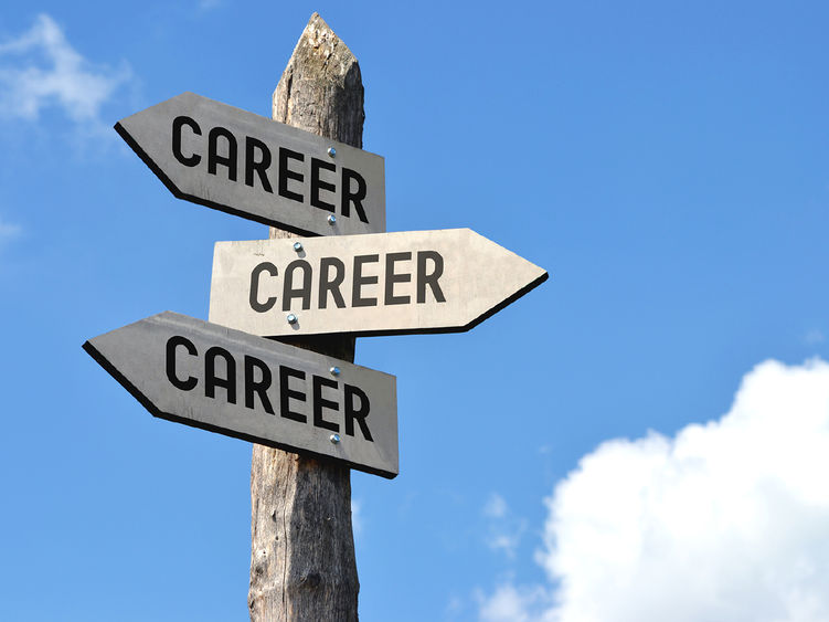A sign post pointing towards careers