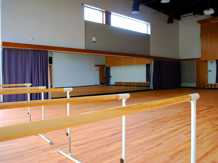 The dance Studio in the Misciagna Family Center for Performing Arts