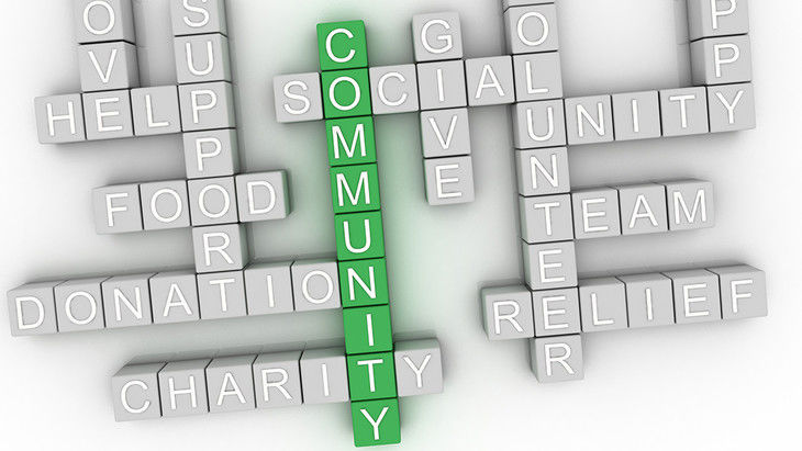 Community service word cloud