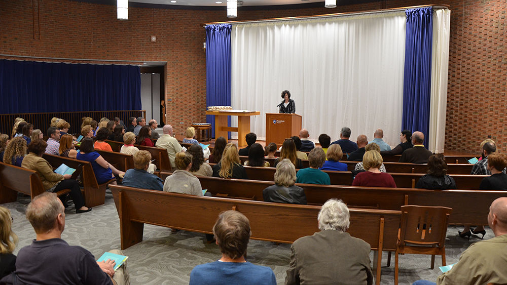 Chancellor and Dean Lori J. Bechtel-Wherry offers opening remarks