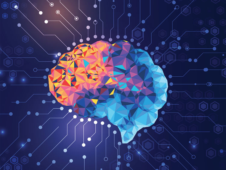 A graphic of the brain representing the field of psychology