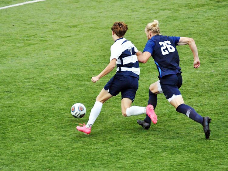 Penn State Altoona men's soccer players in action