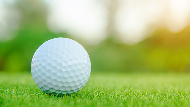 Golf ball in a field