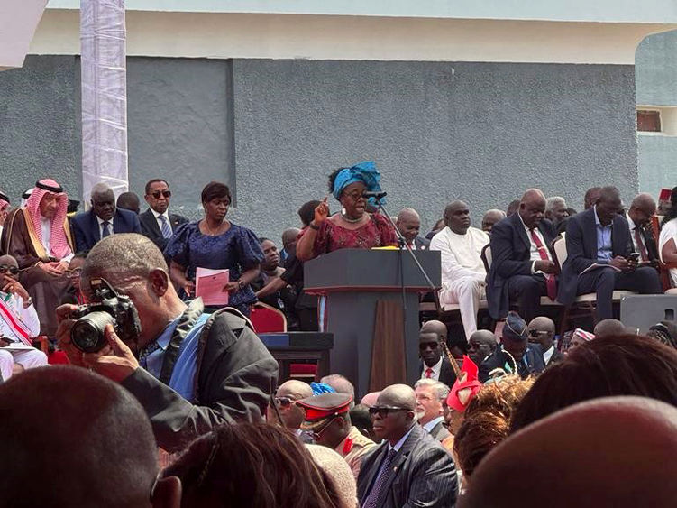 Patricia Jabbeh Wesley at the Liberian president's inauguration