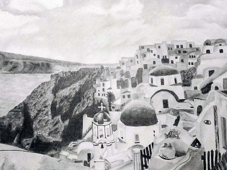 Artwork: Santorini by Amy Norris