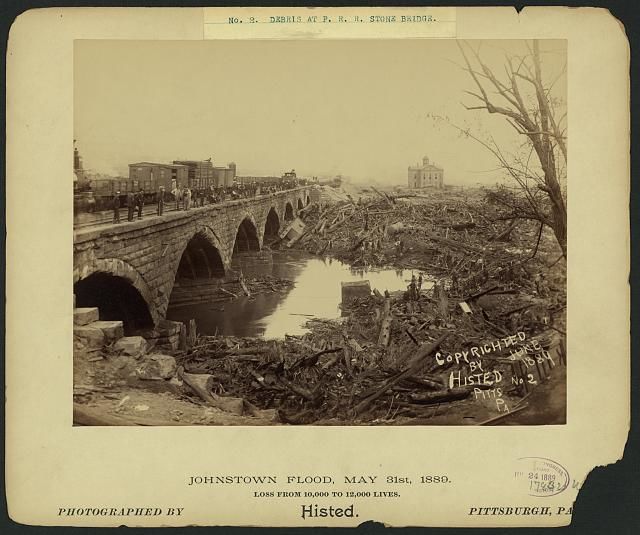 Photo of the 1889 Johnstown Flood damage