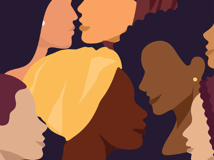 A graphic showcasing women of different ethnicities