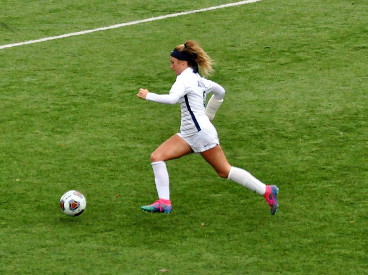 Penn State Altoona women's soccer player in action